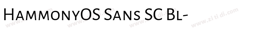 HammonyOS Sans SC Bl字体转换